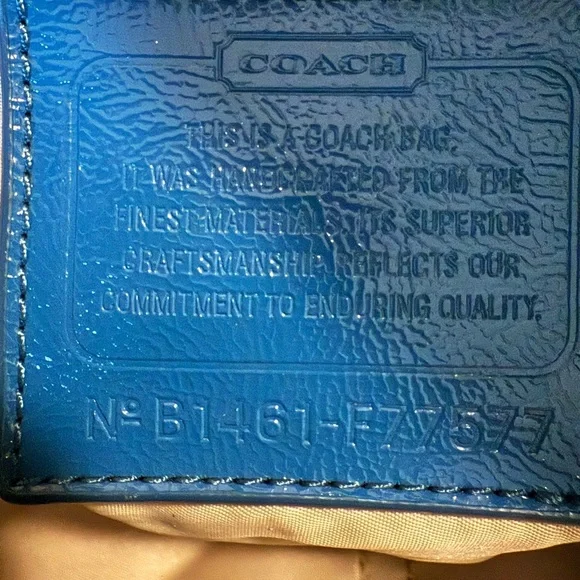 Coach Signature Nylon Teal Tote Carry On Multi Purpose Diaper/Travel Bag F77577 - Picture 8 of 16